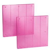 Azar Pegboard Wall Panel Storage Solution - 24" x 24" - Pink - 2 Pack-Sold in Packs of: 2 (Price is per single pegboard)