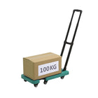 Futech HC012G Collapsible Platform Cart - Green-Telescoping handle from 15" to 35"