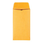 Staples #6 Kraft Coin Envelopes with Gummed Flaps - 3-3/8" x 6" - Brown - 250 Pack-Square flap on the short side keeps items from falling out
