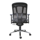 TygerClaw Mid Back Mesh Office Chair (TYFC2324)-Heavy duty chromed steel base with durable multi-surface dual wheel casters