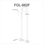 Dainolite Folgar Contemporary Incandescent Floor Lamp - 2 Lights - Matte Black with White Opal Glass -Great design suited for all décor settings