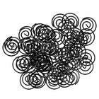 JAM Paper Colored Circular Paper Clips - Black - 2 Packs of 50-Size: 1 Inch (Diameter)