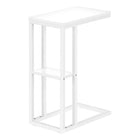Monarch Specialties 3676 Accent Table - 25"H/White/White Metal-Warranty: 1 Year limited for parts