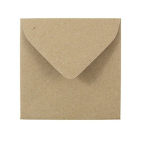 JAM Paper 3.125 x 3.125 Mini Square Envelopes, Brown Kraft Paper Bag, 100 Pack (52797687g)-Brown