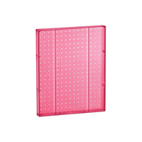 Azar Displays 20" x 16" Pegboard 1-Sided Wall Panel, Translucent Pink, 2 Pack-For use with flat surface