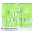 Azar 24-Piece Pegboard Wall Organizer Kit with Two Panels and Accessory Assortment - Green-Sold in Multiples of: 1