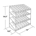 Azar Displays 4-Tier 28 Compartment Pegboard or Slatwall Cosmetic Counter Display (222989)-Made from pegboard