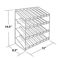 Azar Displays 4-Tier 28 Compartment Pegboard or Slatwall Cosmetic Counter Display (222989)-Made from pegboard