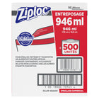 Ziploc Double Zipper Storage Bags, 7" x 7-7/16", 500 Pack-Double Zipper protection to keep food fresh