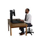 Victor High Rise Manual Single Monitor Standing Desk (DC300)-Gas struts raise or lower the desk height from 0" to 15.5"