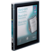Avery Flexi-View Presentation Binder, 1/2" Sized Round Rings, Black (15767)-Durable, non-stick polypropylene material won't lift print