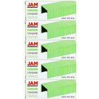 JAM Paper Standard Size Colourful Staples, Green, 5 Pack (335grg)-Size: .5" x .25"