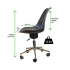 Uncaged Ergonomics Active Task Wobble Chair, Black-Height Range: 19.5"-23"