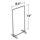 Azar Displays 14" x 8.5" Vertical/Horizontal Dual-Stand Acrylic Sign Holder, Clear, 10 Pack (132706)-Made of top quality 0.100" thick acrylic and easy to assemble