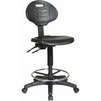 Nicer Furniture Urethane Multi-Function Drafting Stool-Easy to clean urethane seat and back