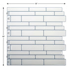 CTG Brands Multi Rectangular Wall Tile, 10" x 10", White, 6 Pack-Easy DIY: simply peel off the backing and stick the self-adhesive backsplash tiles onto the desired spot without extra glue, no grout, no mess and no special tools or experience required
