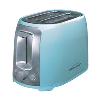 Brentwood Cool Touch 2-Slice Slotted Toaster - Blue-Extra Wide Slots for Variety of Breads