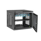 StarTech 9U Wall-Mount Server Rack Cabinet, Up to 20.8" Deep-1U shelf and hook-and-loop cable tie included