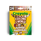 Crayola Colors of the World Skin Tone Broad Line Markers - 24 Count-This box of broad line markers features 24 specially formulated colours that represent people from around the world.