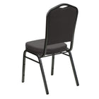 Flash Furniture HERCULES Series Crown Back Stacking Banquet Chair with Silver Vein Frame - Grey Fabric-Crown Back Design
