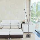 Dainolite Vincent Modern Floor Lamp - Matte Black with White Acrylic Diffuser - 34 W-Metal