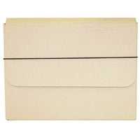 JAM Paper Thick Portfolio Carrying Case with Elastic Band Closure, 10 x 13.25, Natural, 2 Pack (154528517g)-Size: 10" x 13.25" x 1.25"