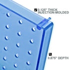 Azar Displays 20" x 8" Pegboard 1-Sided Wall Panel, Translucent Blue, 2 Pack-Translucent Blue
