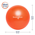 Bouncyband Balance Ball, 65cm, Orange-Builds core strength and a healthy posture