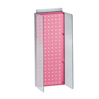 Azar Displays 8"W x 20.63"H Pegboard Powerwing in Translucent Pink (700359-PNK)-Includes Acrylic Sign Holder strip and two 4-1/2" W clear plastic side wings