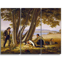 Designart William Sidney Mount, Boys Caugh Napping in a Field Canvas Art Print, (PT5016-3P)-Print