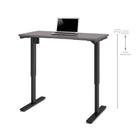 Bestar 24" x 48" Electric Height Adjustable Table, Slate, (65857-59)-Durable 1" commercial grade work surface with melamine finish that resists scratches, stains and burns.