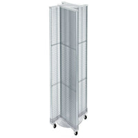Azar Displays Plastic Pegboard Floor Display Pinwheel, 13.5" x 60", Clear (700461-CLR)-Made from plastic pegboard