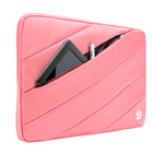 Vangoddy Jam 15.6" Laptop Sleeve - Pink-Back exterior pocket perfect for holding accessories