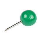 JAM Paper Colorful Push Pins - Round Head Map Thumb Tacks - Green - 100 Pack-Used to pin important papers or pictures to Bulletin Boards, Cork Boards, Calendars, and Walls