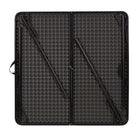 Flash Furniture 34" Square Bi-Fold Dark Grey Plastic Folding Table with Carrying Handle-1.25" Thick Dark Grey Table Top