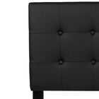 Flash Furniture Lennox Tufted Upholstered Queen Size Headboard - Black Vinyl-Black Vinyl Upholstery