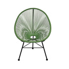 Plata Import Acalco Chair, Green Seat, Black Frame (WR-1350-GREEN)-Lounge Chair