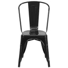 Nicer Furniture Stackable Industrial Tolix A Style Side Chair - Metal - Black-Stackable for space saving. Comes Fully Assembled.
