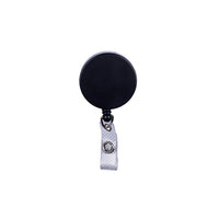 Beslayn Heavy Duty Round Badge Reel with Reinforced Vinyl Strap And Belt Clip, Chrome, 50 Pack-Heavy Duty round ID card reel feature 24" (588mm) retractable nylon cord with reinforced vinyl strap to attach ID badges, keys and other essentials