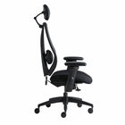 Gry Mattr + ergoCentric sCentric Hybrid Task Chair - Black-Armrests with 4" of height adjustment, patented 360-degree swivel armpad, 2-1/2" of lateral adjustment, 2" of width adjustment adjustment