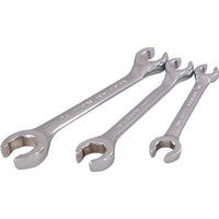 Gray Tools 3 Piece 6 Point SAE, Chrome Flare Nut Wrench Set, 3/8" X 7/16"-5/8" X 11/16"-Contains Sizes: 3/8" X 7/16", 1/2" X 9/16", 5/8" X 11/16".