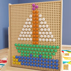 Flash Furniture Bright Beginnings Commercial Grade 64 Piece Jumbo Peg Accessory Pack for Modular STEAM Walls - Multicolor-64 Multicolor Plastic Pegs
