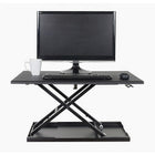 Luxor Pneumatic Standing Desk Converter - Black-Dimensions: 31.5" x 22.75" x 2.75-15.75"