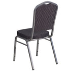 Flash Furniture HERCULES Series Crown Back Stacking Banquet Chair in Black Patterned Fabric - Silver Vein Frame-Crown Back Design