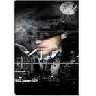 Designart Moonlight Smoke Street Art Canvas Artwork, (PT3610-3P)-Print