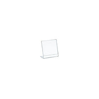 Azar Displays Vertical Slanted, L-Shape Acrylic Sign Holder, 4" x 5", 10 Pack (112729)-Sign holder
