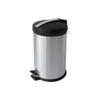 Futech RB-20L Rubbish Bin, 20 Liter, 18-1/2" x 12" x 12", Stainless Steel-Foot pedal opening