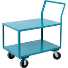 Kleton Heavy-Duty Low Profile Shop Carts, Capacity: 2400 Lbs. Overall Depth: 60", Lip Configuration: Lip Down-No. of Shelves: 2