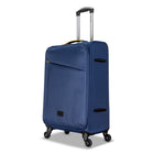 Club Rochelier 3-Piece Softside Luggage Set - Navy & Yellow-Top and side carry handle on large and medium size