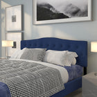 Flash Furniture Cambridge Tufted Upholstered King Size Headboard - Navy Fabric-Button Tufted with Diamond Pattern Stitching